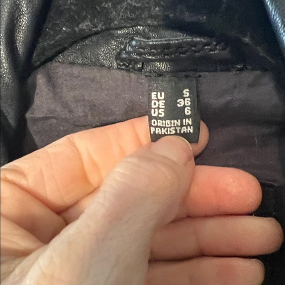 Free People X Mauritius Christy Star Rainbow leather moto jacket Small/6 Bomber - Picture 9 of 9